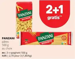 Spar Panzani pâtes aanbieding