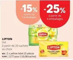 Spar Lipton thé aanbieding