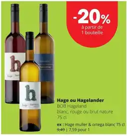 Spar Hage ou Hagelander aanbieding