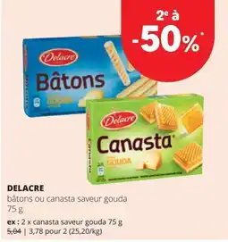 Spar Delacre bâtons ou canasta aanbieding