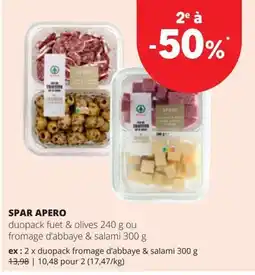 Spar spar apero aanbieding