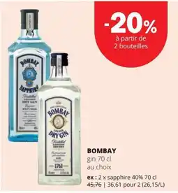 Spar Bombay gin aanbieding