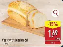 ALDI Vers wit tijgerbrood aanbieding