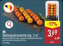 ALDI Balletjesbrochette kip aanbieding