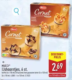 ALDI Mucci ijshoorntjes aanbieding