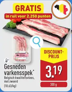 ALDI Gesneden varkensspek aanbieding