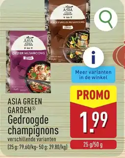 ALDI Asia green garden gedroogde champignons aanbieding