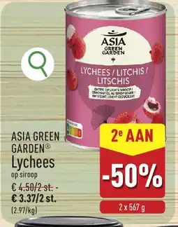 ALDI Asia green garden lychees aanbieding