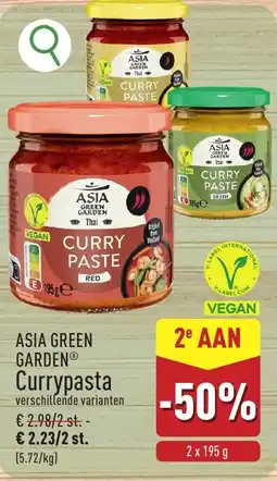ALDI Asia green garden currypasta aanbieding
