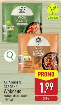 ALDI Asia green garden woksaus aanbieding