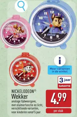 ALDI Nickelodeon wekker aanbieding