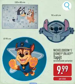 ALDI Nickelodeon disney bluey tapijt aanbieding