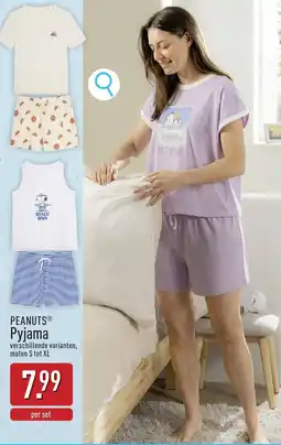 ALDI Peanuts pyjama aanbieding