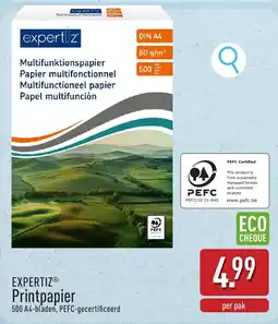 ALDI Expertiz printpapier aanbieding