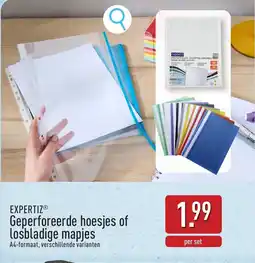 ALDI Expertiz geperforeerde hoesjes of losbladige mapjes aanbieding