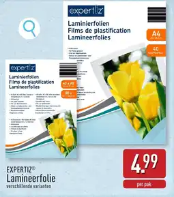 ALDI Expertiz lamineerfolie aanbieding