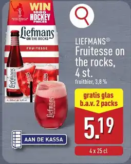 ALDI Liefmans fruitesse on the rocks aanbieding