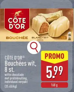 ALDI Côte d'or bouchées wit aanbieding