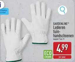 ALDI Gardenline lederen tuin handschoenen aanbieding