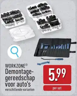 ALDI Workzone demontage gereedschap voor auto's aanbieding