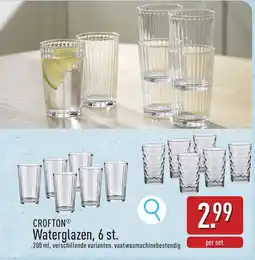 ALDI Crofton waterglazen aanbieding