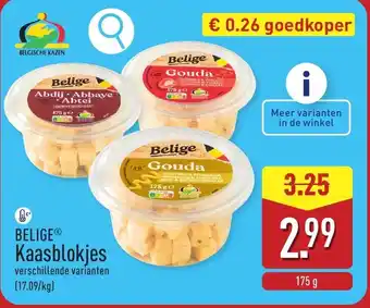 ALDI Belige kaasblokjes aanbieding
