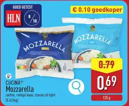 ALDI Cucina mozzarella aanbieding