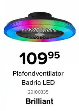 Euroshop Plafondventilator Badria LED aanbieding