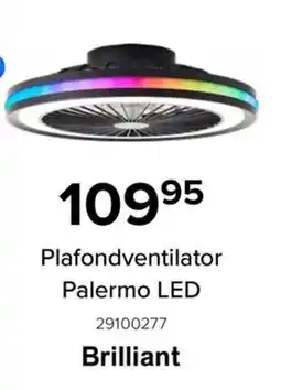 Euroshop Plafondventilator Palermo led aanbieding