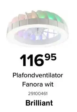 Euroshop Plafondventilator Fanora wit aanbieding