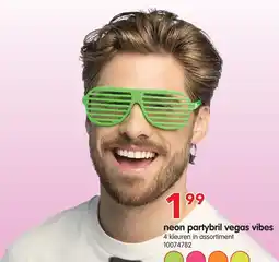 Yess neon partybril vegas vibes aanbieding