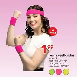 Yess neon zweetbandjes aanbieding