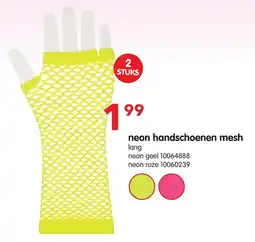 Yess neon handschoenen mesh aanbieding