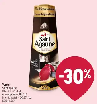 Delhaize Worst Saint Agaune aanbieding