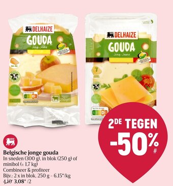 Delhaize Belgische jonge gouda aanbieding
