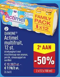 ALDI Danone actimel multifruit aanbieding