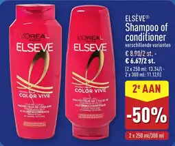 ALDI Elsève shampoo of conditioner aanbieding