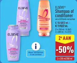 ALDI Elsève shampoo of conditioner aanbieding