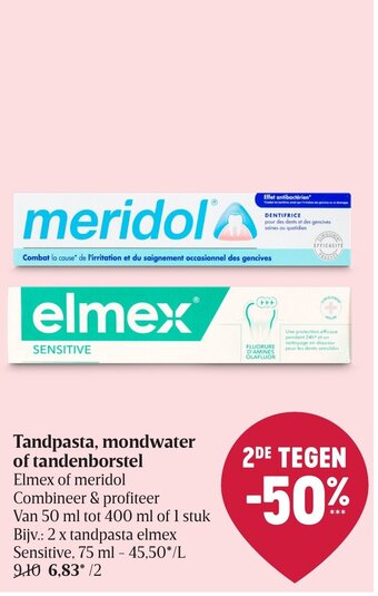 Delhaize Tandpasta, mondwater of tandenborstel aanbieding