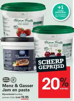 Sligro Menz & Gasser Jam en pasta aanbieding