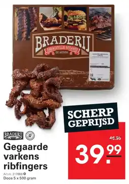 Sligro Gegaarde varkens ribfingers aanbieding