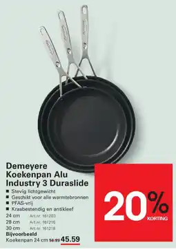 Sligro Demeyere Koekenpan Alu Industry 3 Duraslide aanbieding