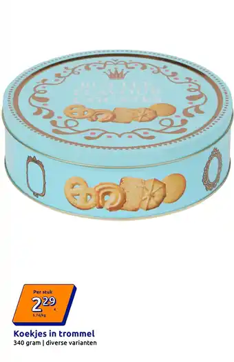 Action Koekjes in trommel aanbieding