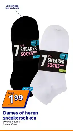 Action Dames of heren sneakersokken aanbieding