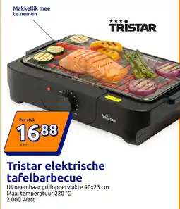 Action Tristar elektrische tafelbarbecue aanbieding