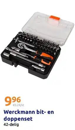 Action Werckmann bit- en doppenset aanbieding