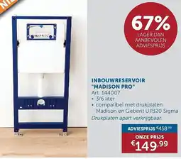 Zelfbouwmarkt Inbouwreservoir madison pro aanbieding
