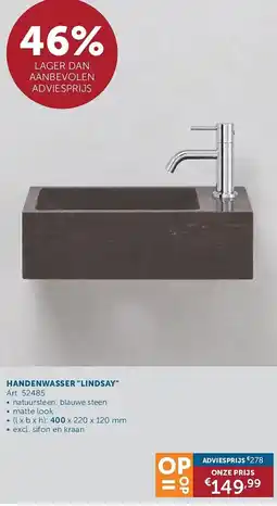 Zelfbouwmarkt Handenwasser lindsay aanbieding