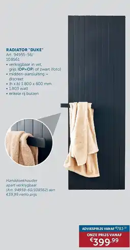 Zelfbouwmarkt Radiator duke aanbieding
