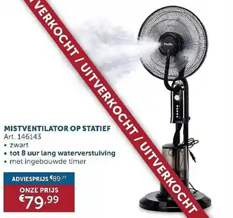 Mistventilator op statief